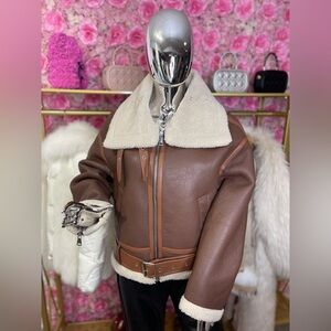 Brown Shearling Women's Jacket